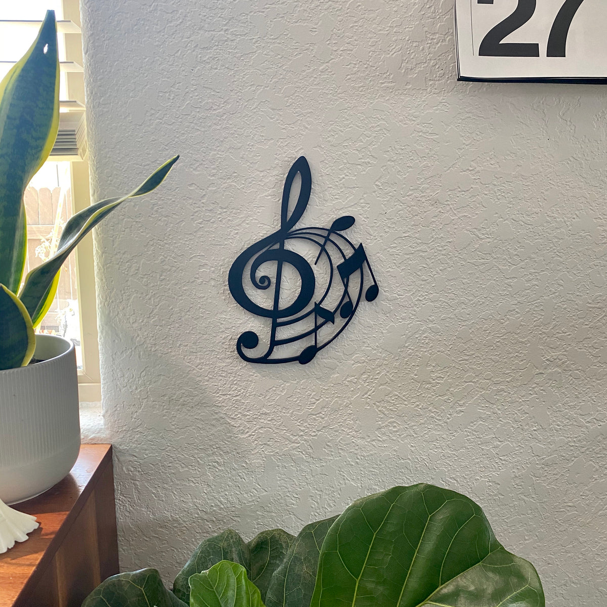 Original Treble Swirl Relief - layered 3D-printed wall art piece, hand-finished by Soul Kid Dsgn, view 2