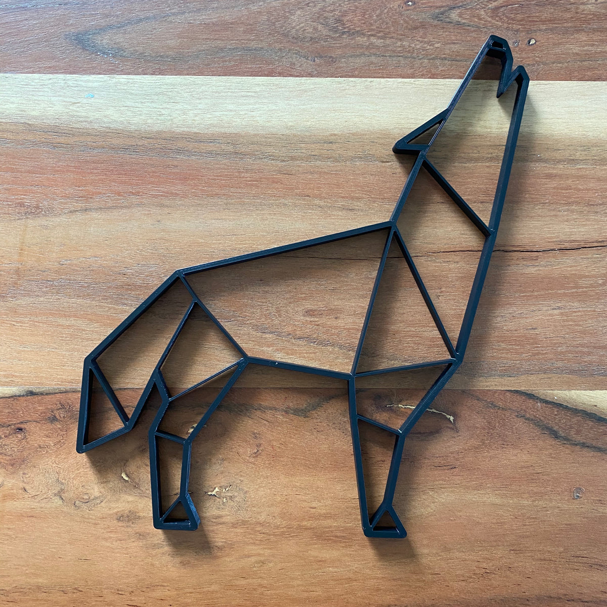 Original Geo Howling Wolf Relief - layered 3D-printed wall art piece, hand-finished by Soul Kid Dsgn, view 6
