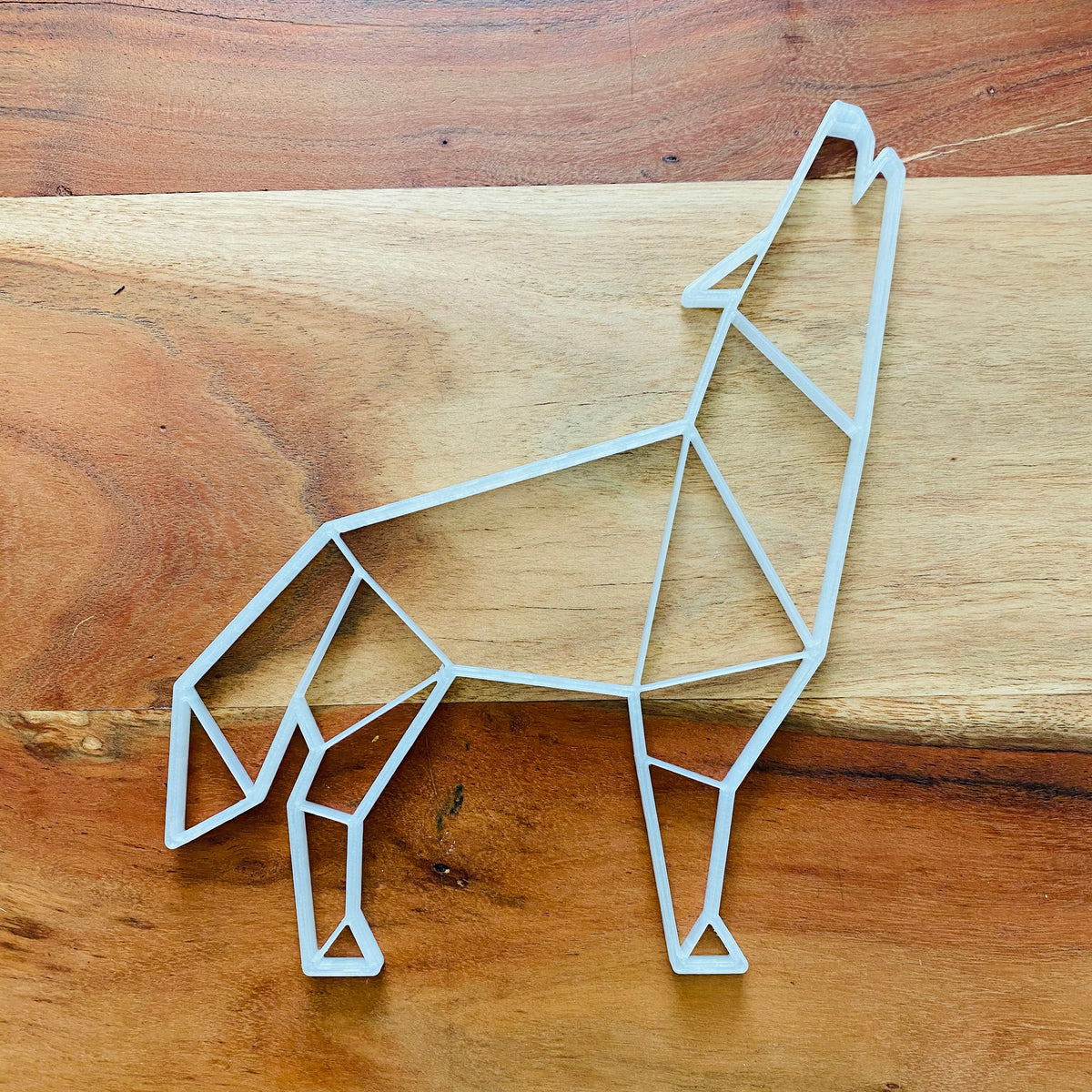Original Geo Howling Wolf Relief - layered 3D-printed wall art piece, hand-finished by Soul Kid Dsgn, view 7
