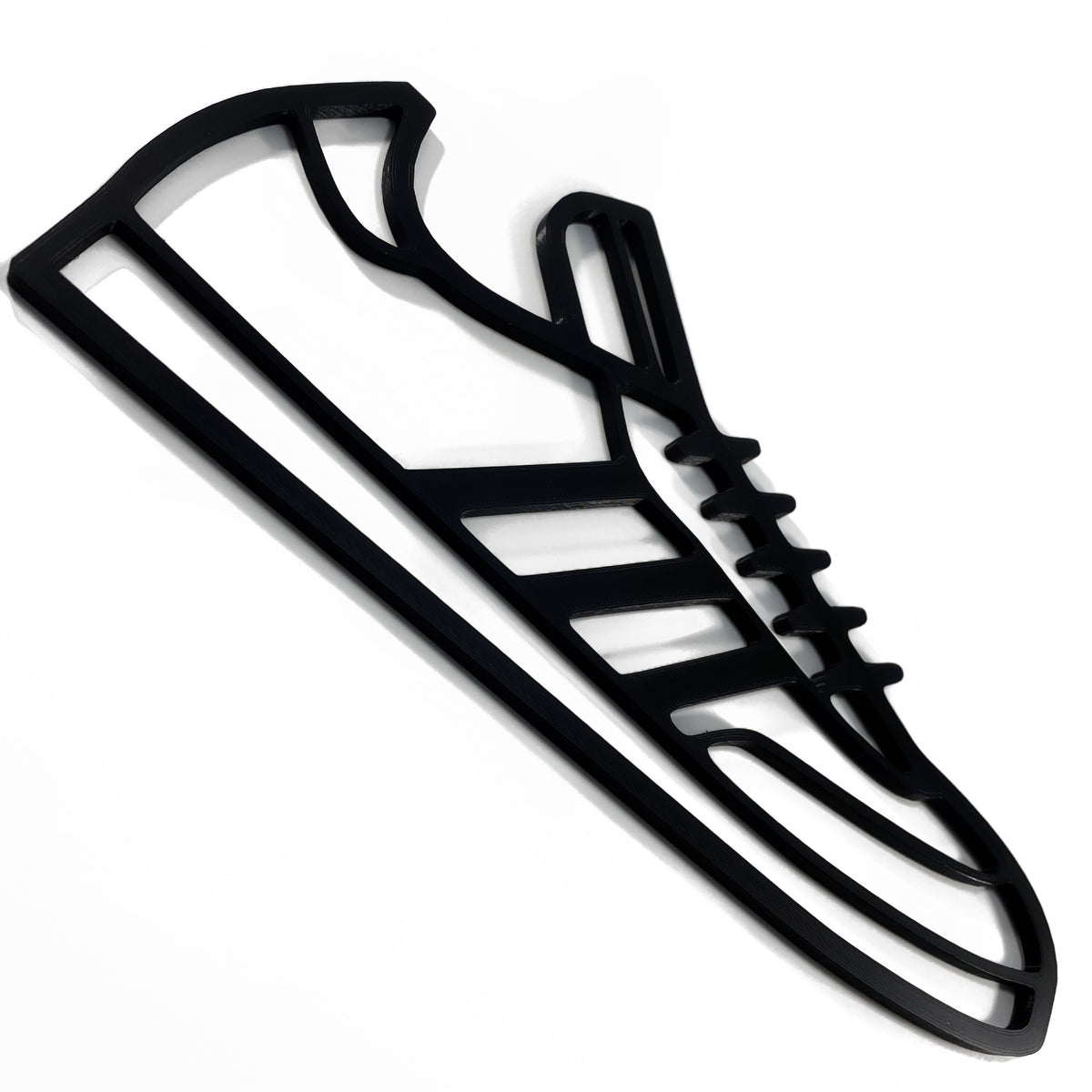 Original Suede Three-Stripe Relief - layered 3D-printed wall art piece, hand-finished by Soul Kid Dsgn, view 2
