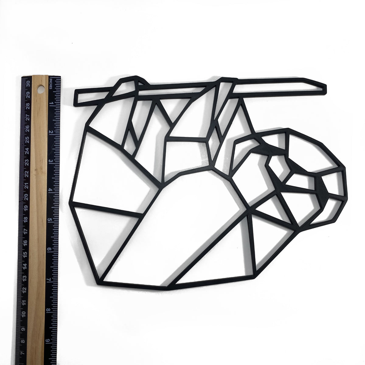 Original Geo Sloth Relief - layered 3D-printed wall art piece, hand-finished by Soul Kid Dsgn, view 3