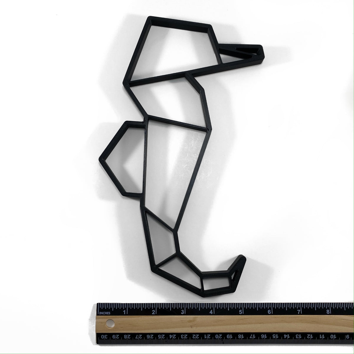 Original Geo Seahorse Relief - layered 3D-printed wall art piece, hand-finished by Soul Kid Dsgn, view 4