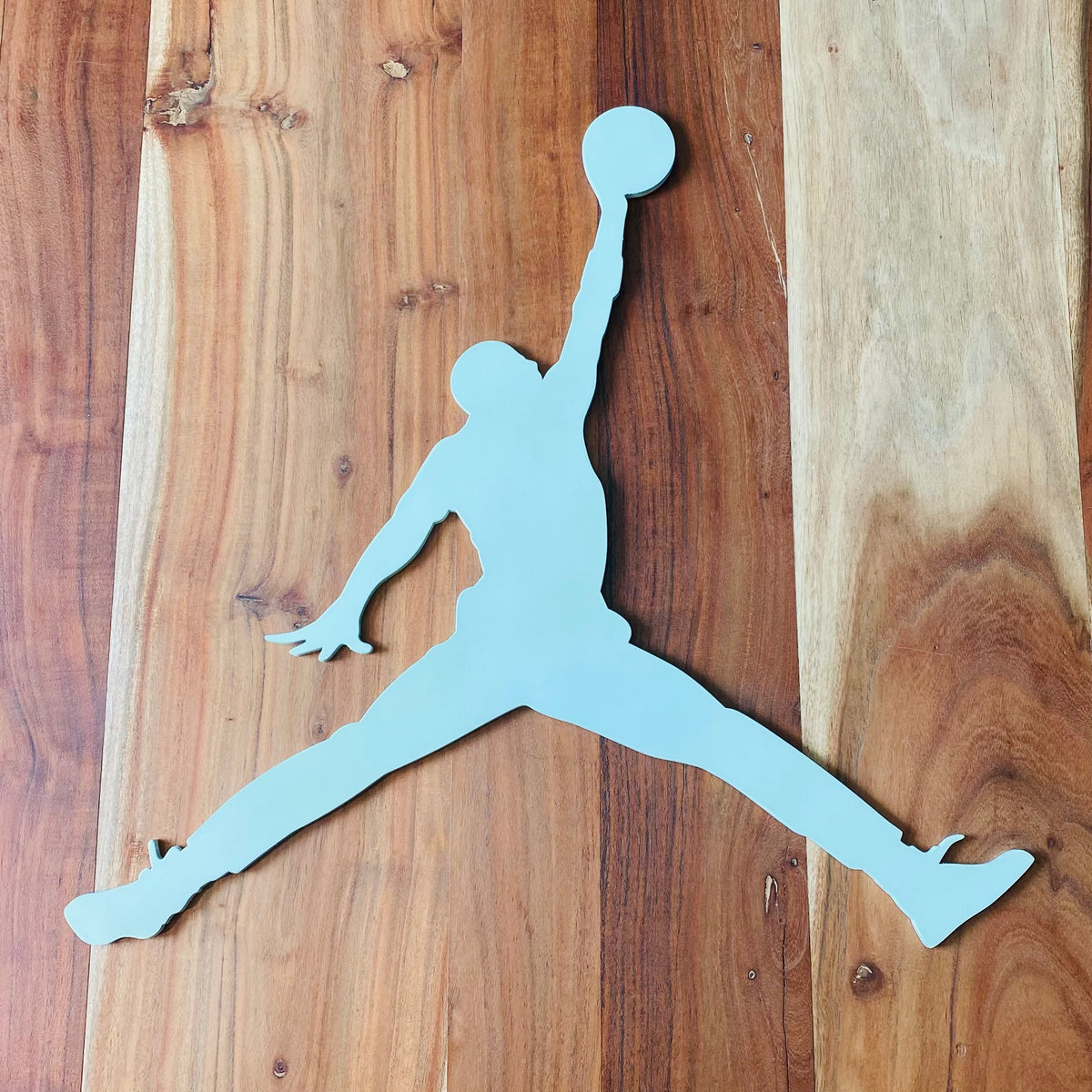 Original Soaring Athlete Wall Relief - laser-cut hardwood wall art, hand-finished by Soul Kid Dsgn, view 4
