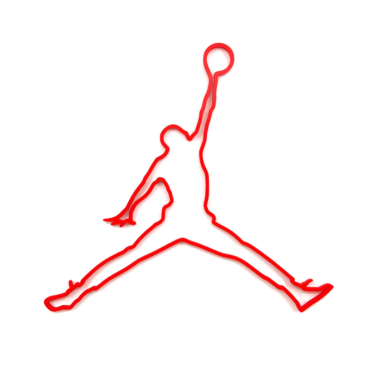 Original Soaring Athlete Outline Relief - layered 3D-printed wall art piece, hand-finished by Soul Kid Dsgn