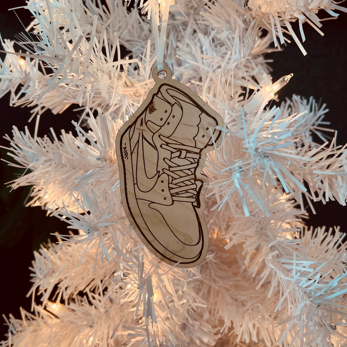 Original Deconstructed Hi Ornament - laser-cut hardwood ornament, hand-finished by Soul Kid Dsgn, view 3