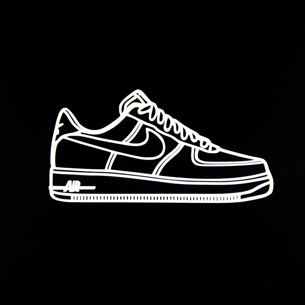 Original Court Classic Low-Top Relief - layered 3D-printed wall art piece, hand-finished by Soul Kid Dsgn, view 2