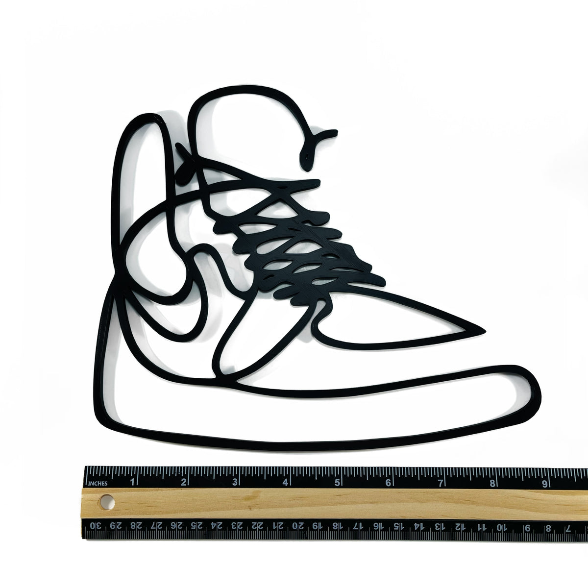 Original Low-Profile Skate Hi Relief - layered 3D-printed wall art piece, hand-finished by Soul Kid Dsgn, view 3