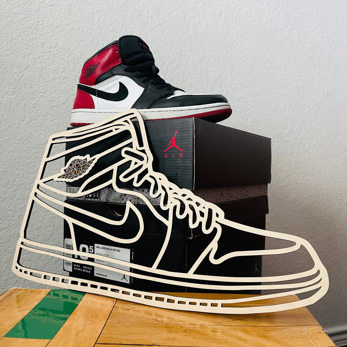 Original Court Classic Hi XL Relief - layered 3D-printed wall art piece, hand-finished by Soul Kid Dsgn, view 5
