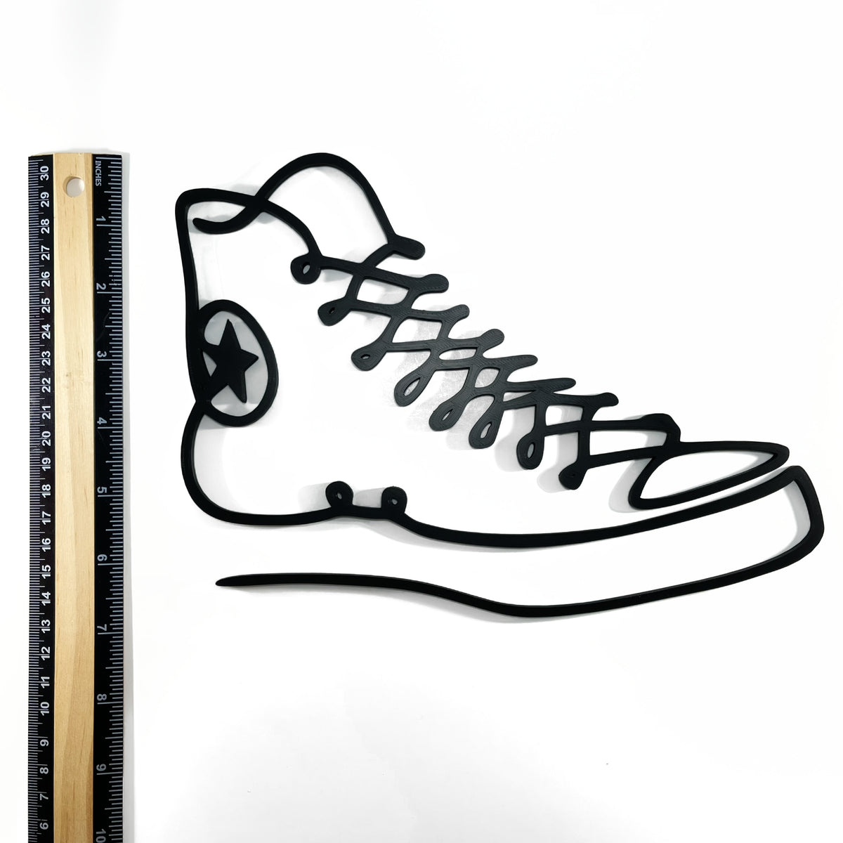 Original Canvas Hi-Top Relief - layered 3D-printed wall art piece, hand-finished by Soul Kid Dsgn, view 4