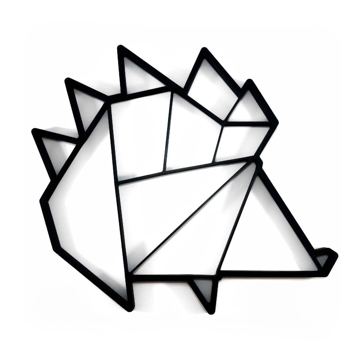 Original Geo Hedgehog Relief - layered 3D-printed wall art piece, hand-finished by Soul Kid Dsgn