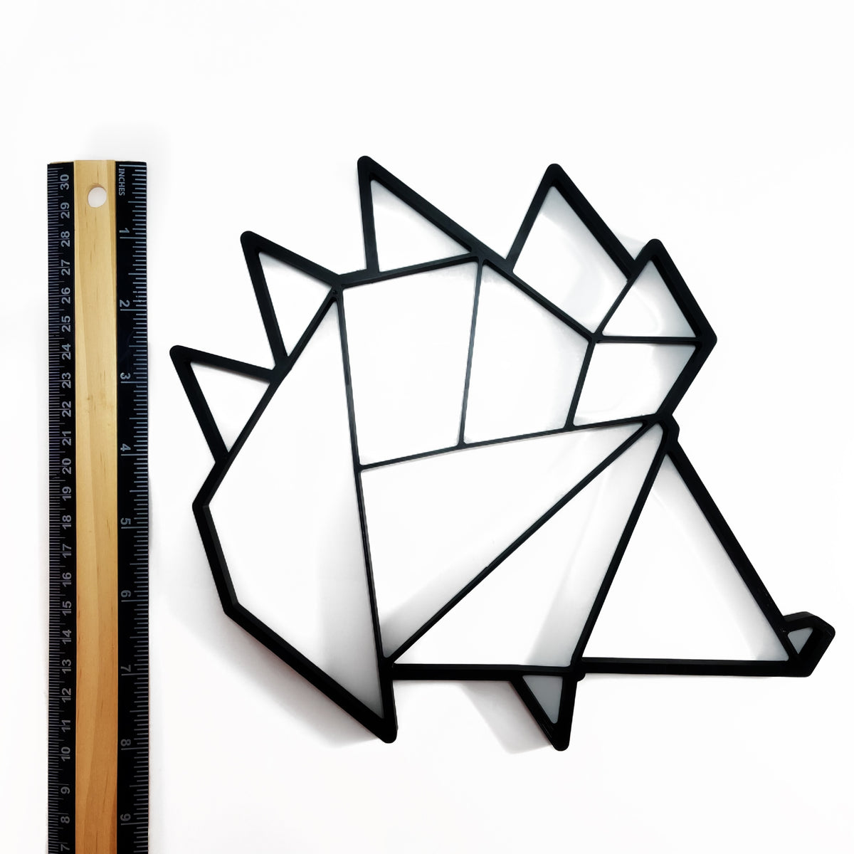 Original Geo Hedgehog Relief - layered 3D-printed wall art piece, hand-finished by Soul Kid Dsgn, view 4
