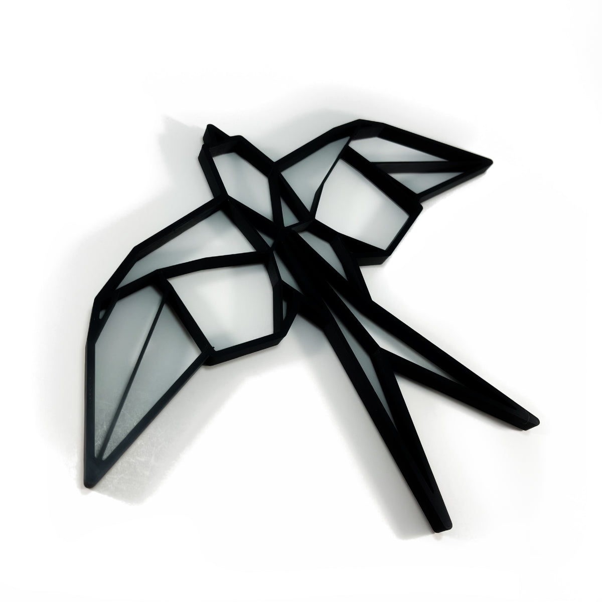 Original Geo Swallow Relief - layered 3D-printed wall art piece, hand-finished by Soul Kid Dsgn, view 2