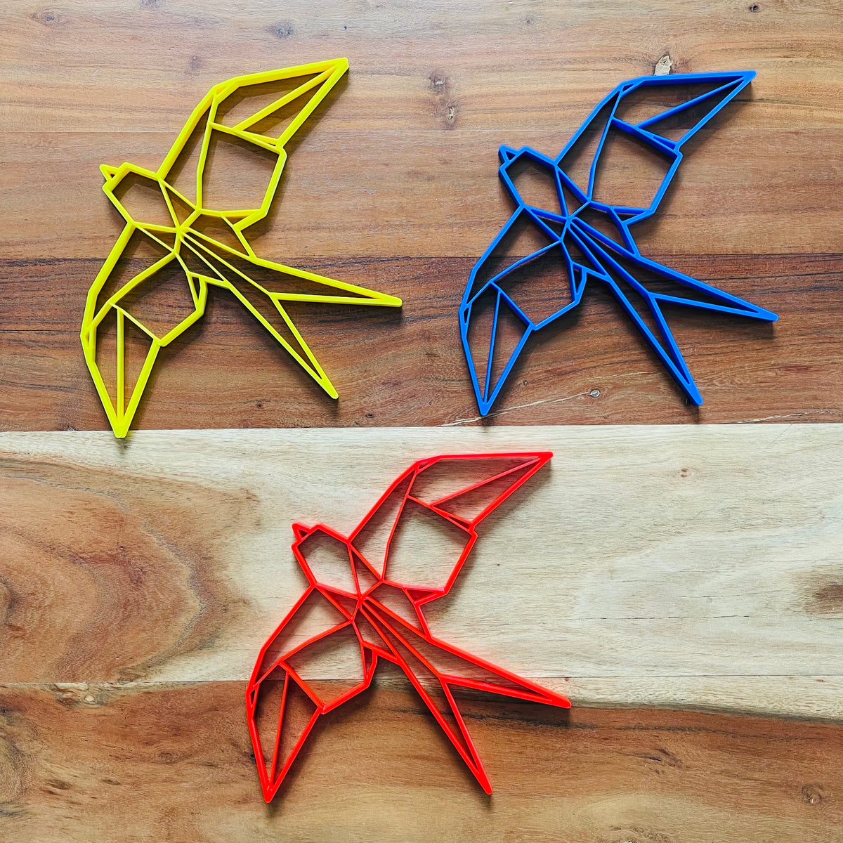 Original Geo Swallow Relief - layered 3D-printed wall art piece, hand-finished by Soul Kid Dsgn, view 5