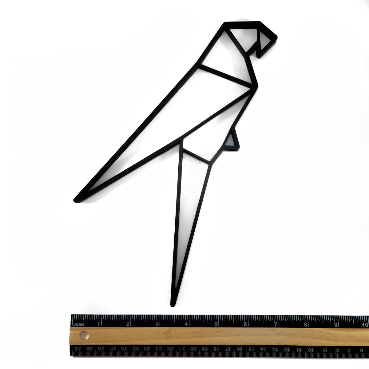 Original Geo Parrot Relief - layered 3D-printed wall art piece, hand-finished by Soul Kid Dsgn, view 4