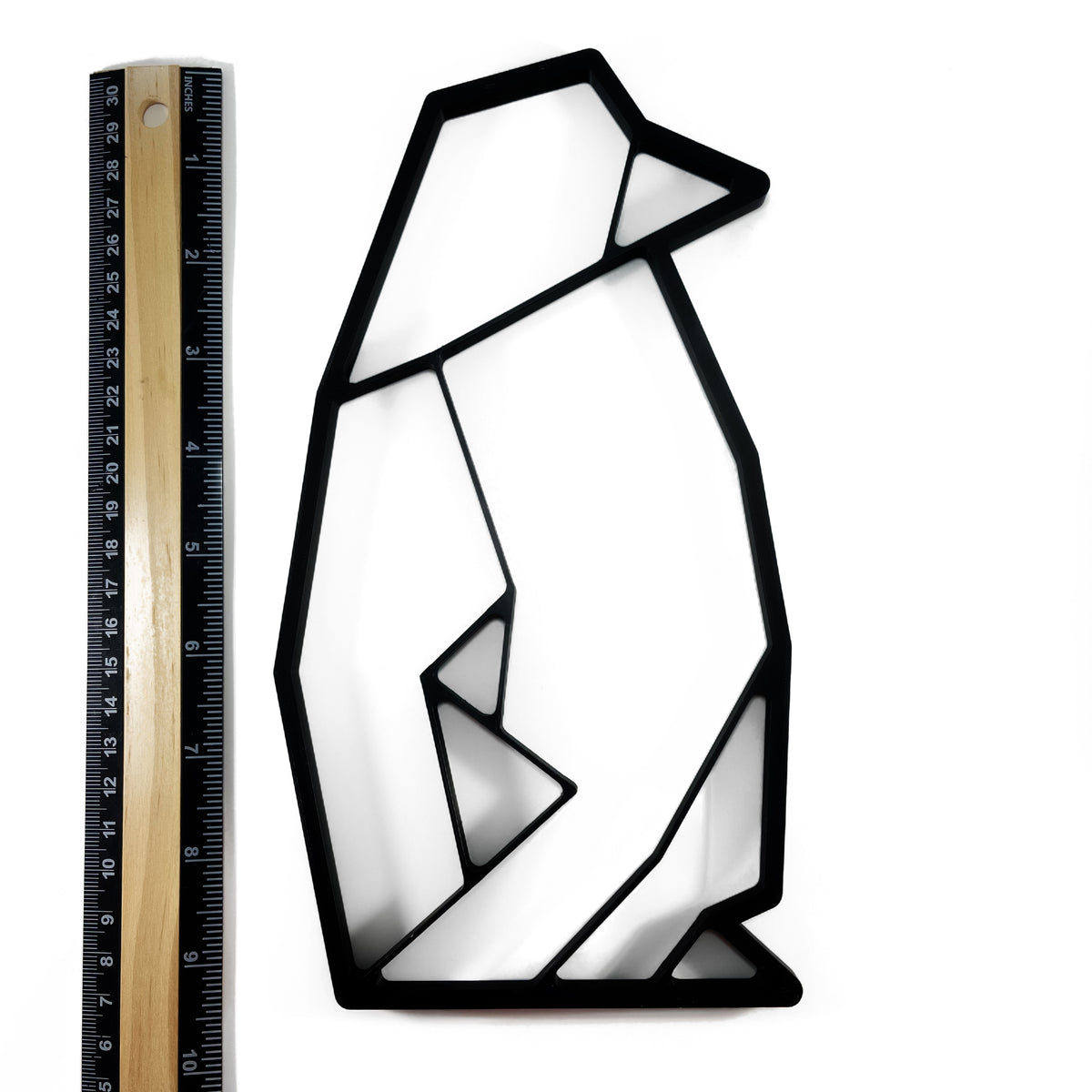 Original Geo Penguin Relief - layered 3D-printed wall art piece, hand-finished by Soul Kid Dsgn, view 4