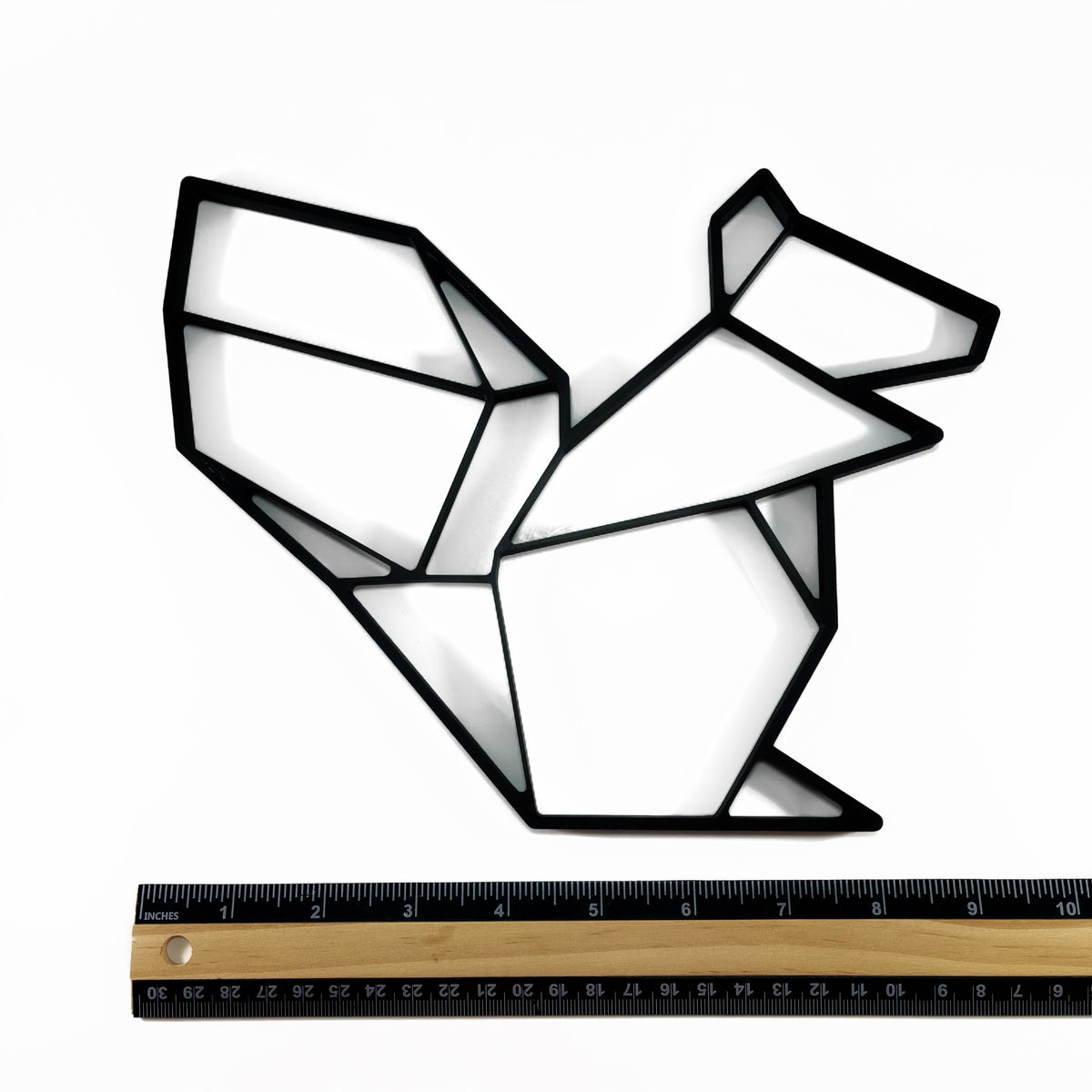 Original Geo Squirrel Relief - layered 3D-printed wall art piece, hand-finished by Soul Kid Dsgn, view 2