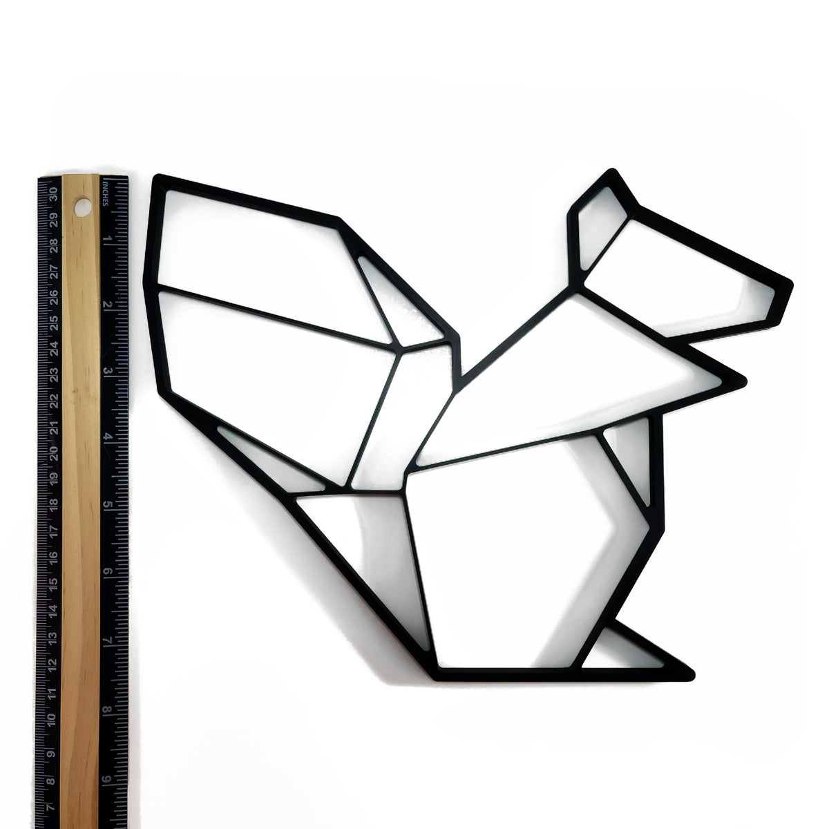 Original Geo Squirrel Relief - layered 3D-printed wall art piece, hand-finished by Soul Kid Dsgn, view 3