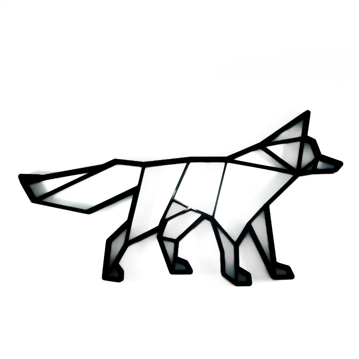 Original Geo Fox Relief - layered 3D-printed wall art piece, hand-finished by Soul Kid Dsgn