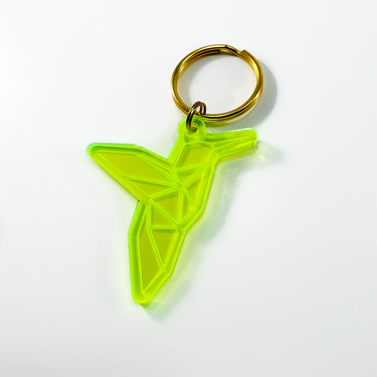 Original Geo Hummingbird Keychain - laser-cut acrylic keychain, hand-finished by Soul Kid Dsgn, view 3