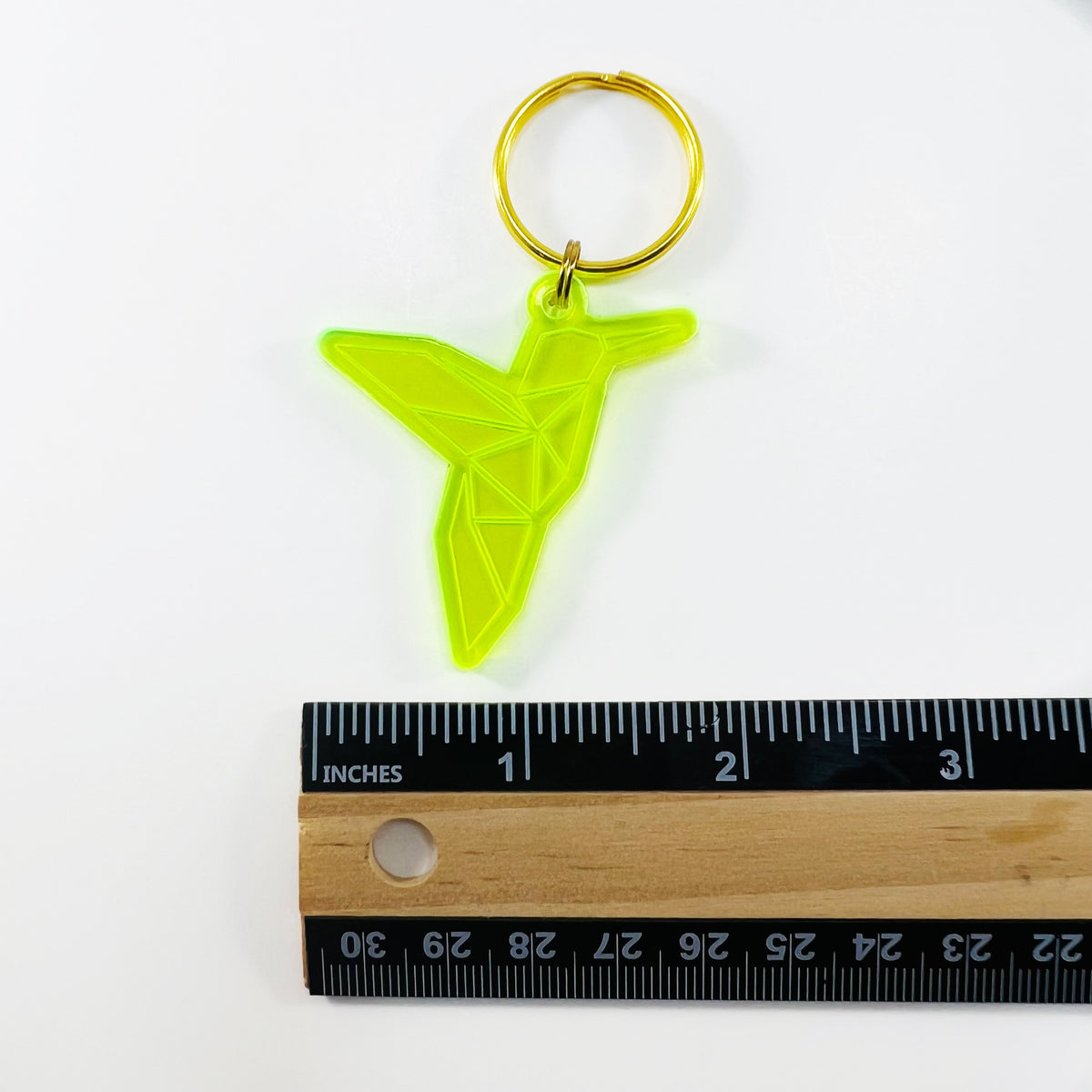 Original Geo Hummingbird Keychain - laser-cut acrylic keychain, hand-finished by Soul Kid Dsgn, view 4