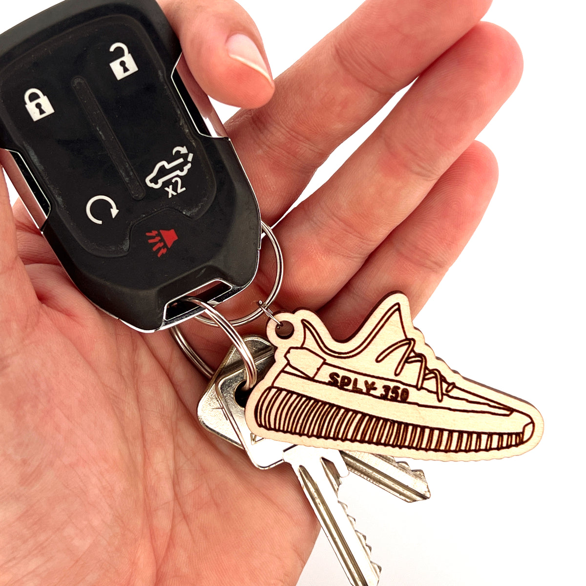 Original Knit Runner Keychain - laser-cut acrylic keychain, hand-finished by Soul Kid Dsgn, view 2